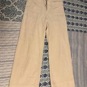 ANTHROPOLOGIE COLETTE PANTS IVORY CORDUROY 24
